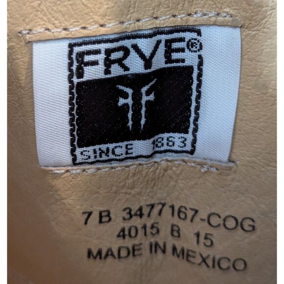 Frye Melissa Button Tall Riding Boots Cognac Leather Women’s 7B - Picture 3 of 7